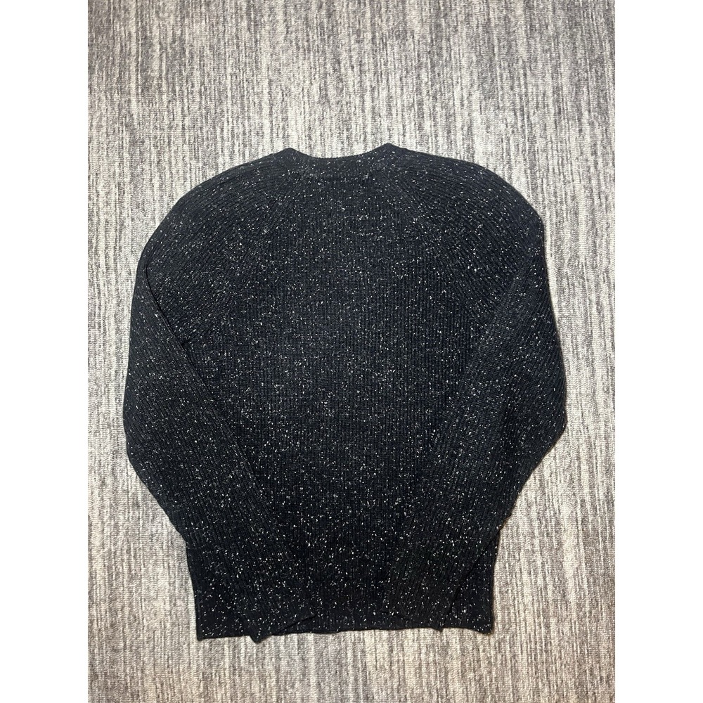 Vintage Abercrombie & Fitch Sweater Mens Large Black Wool Speckled Pullover 90s - Picture 6 of 6